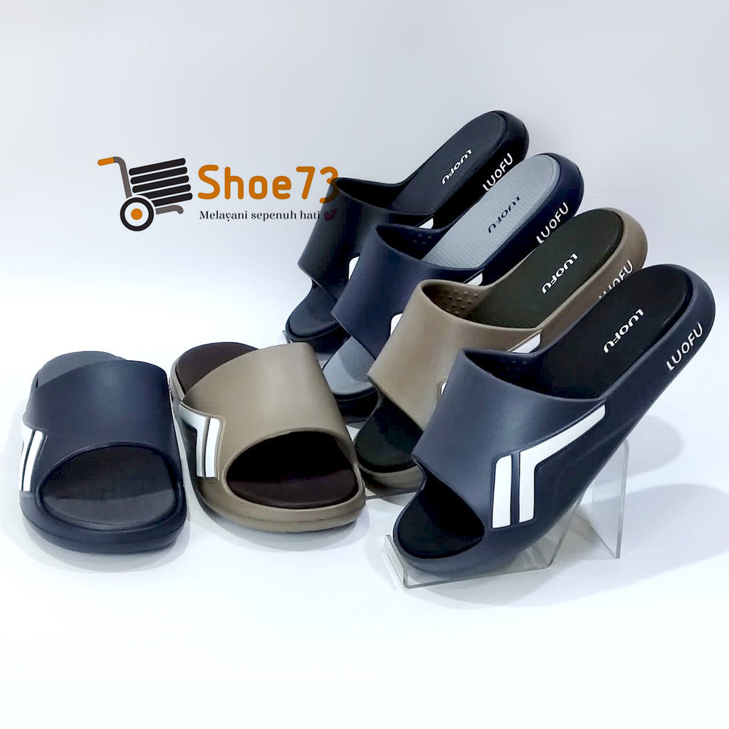 LUOFU E 6213 E01H3 SIZE 40-44 ORIGINAL l Sandal Selop Jelly Pria l Sendal Kokop Cowok Tebal