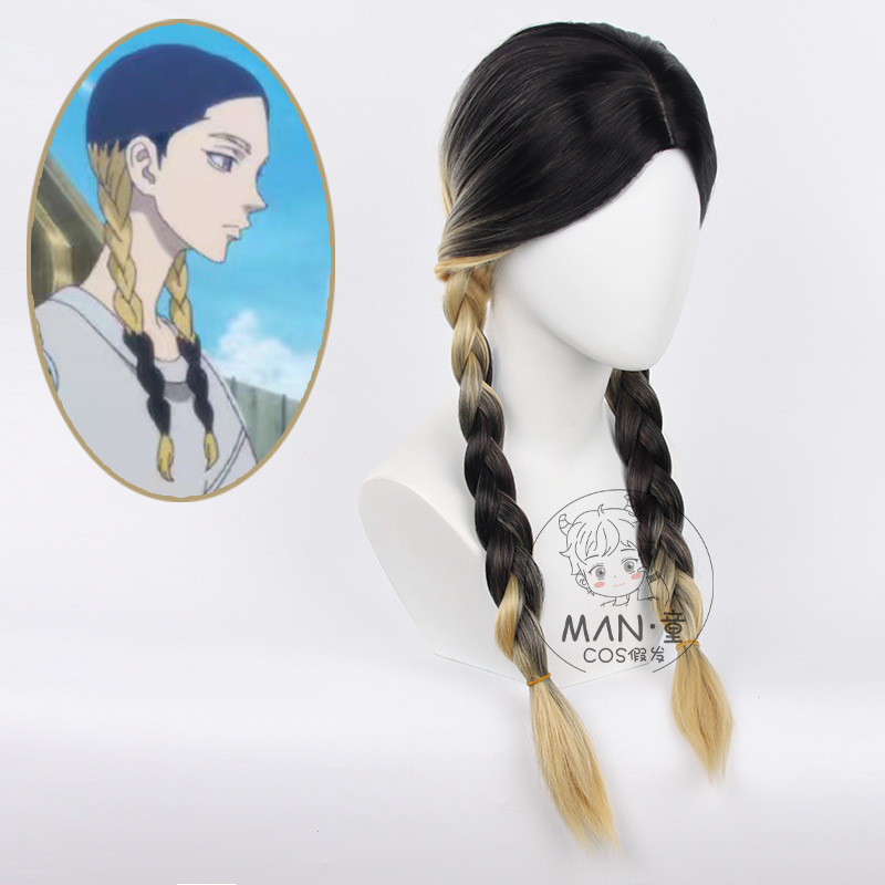 Tokyo Revengers Haitani Ran Rindo Cosplay Wig Rambut Sintetis Panjang Tahan Panas