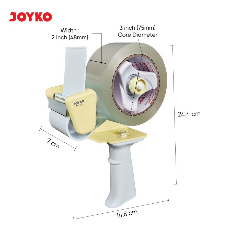 

Tape Cutter Heavy Duty Joyko TC-121 / Tape Dispenser Pemotong Pita Perekat TC121 RB9