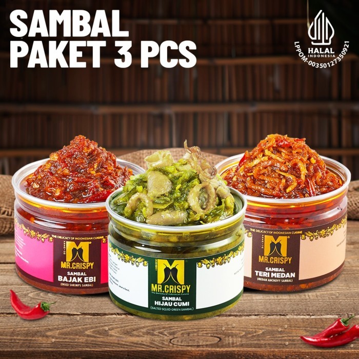 

New[Promo] Paket Sambal Mr.Crispy/Paket Sambal 3 Pcs - TM+BE+H.CM