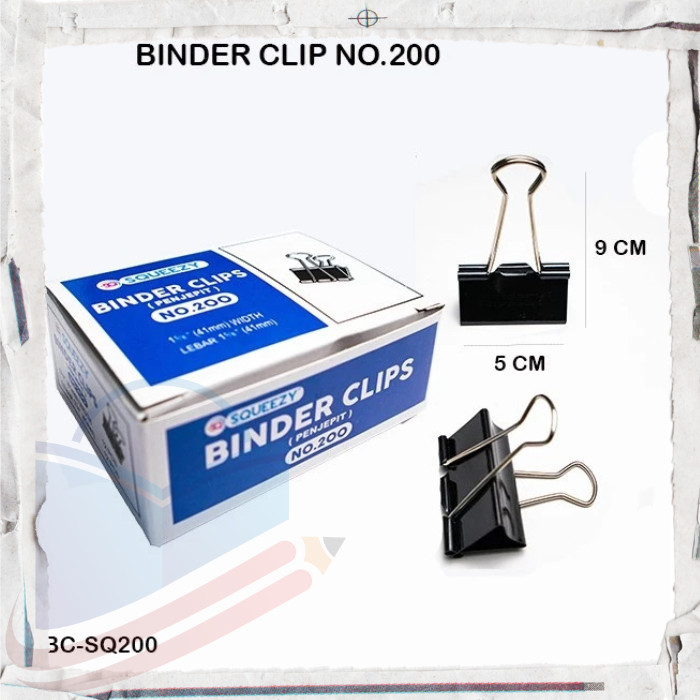

Squeezy Binder Clips No.200