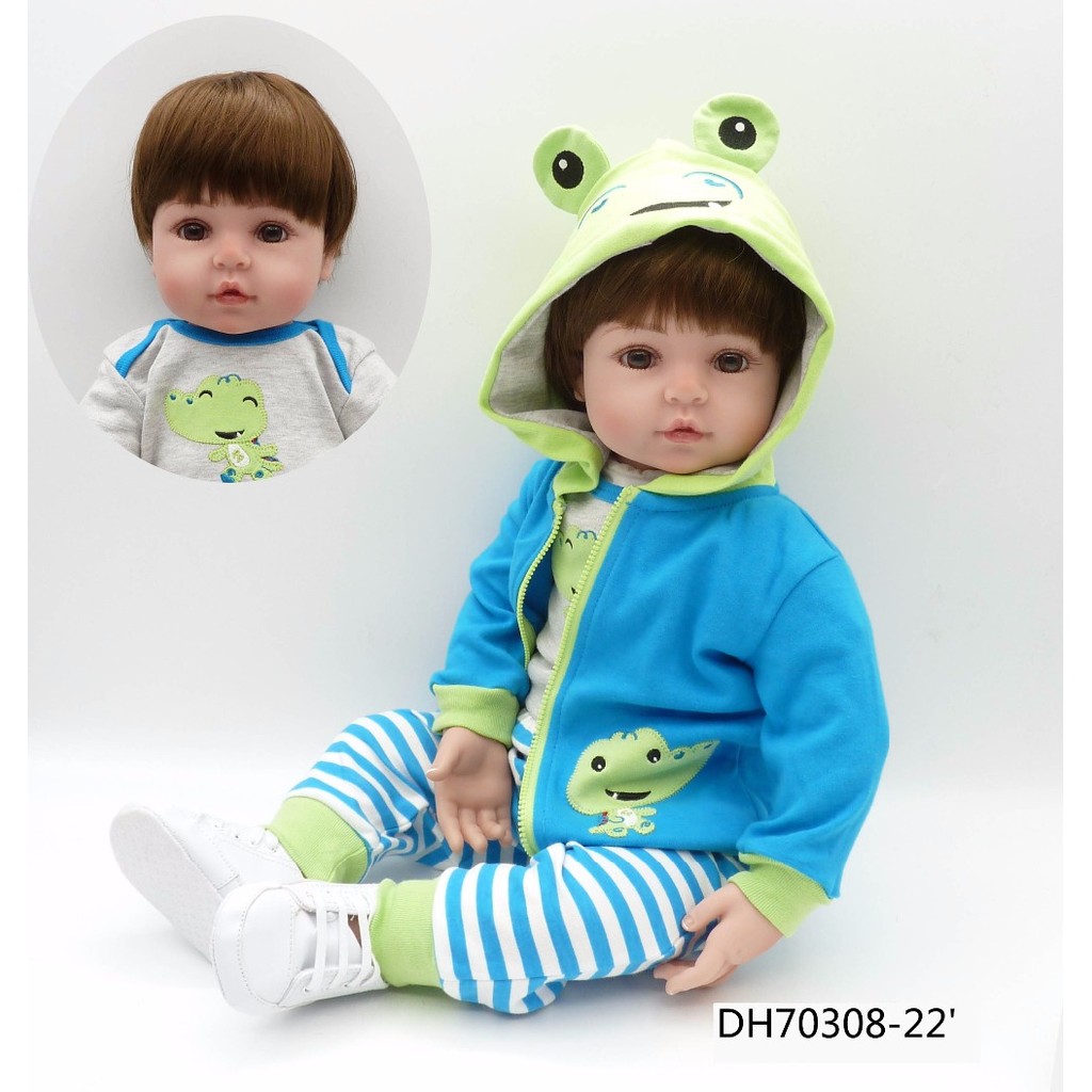 NPK 47CM Silicone Reborn Super Baby Lifelike Toddler Baby Bonecas Kid Doll Bebes Reborn Brinquedos R
