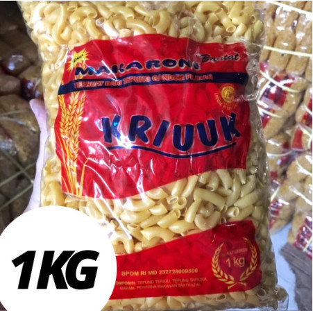 

MAKRONI MURAH / MAKARONI MENTAH / MAKRONI BANTAT KUNING ANEKA 1 KG - MAKRONI KRIUK