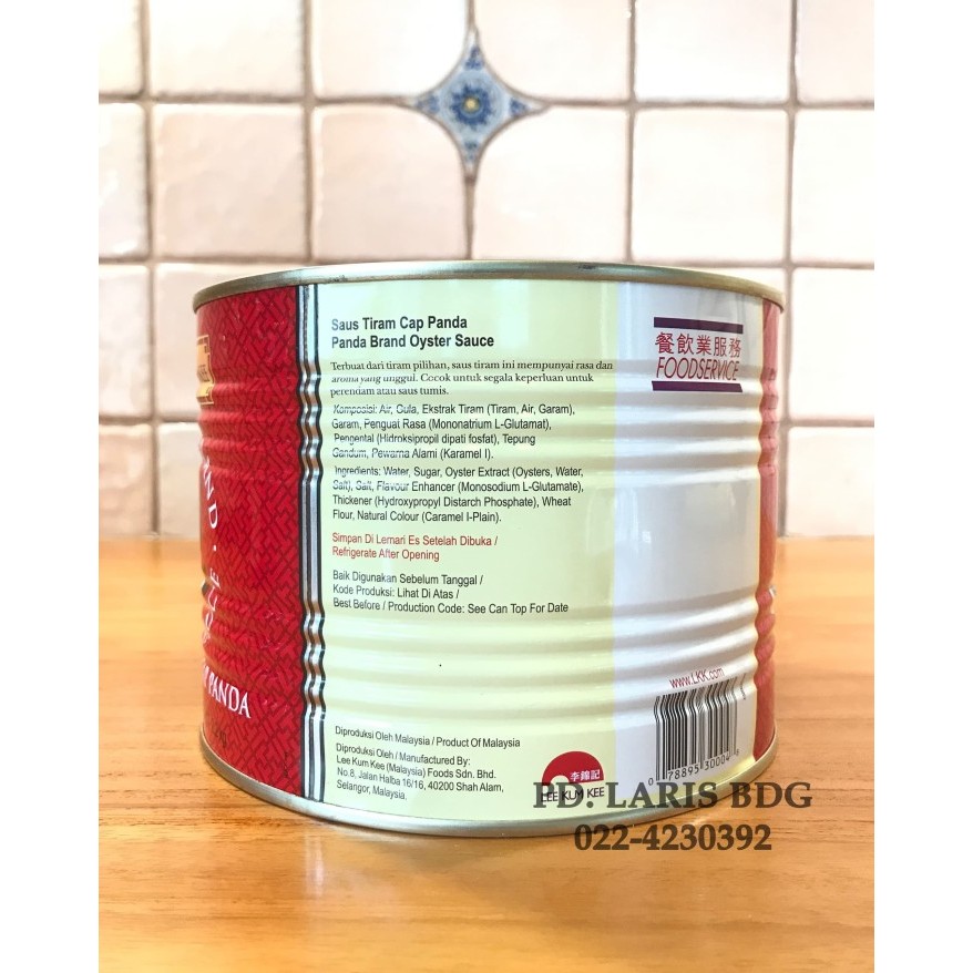 

SAUS TIRAM CAP PANDA / LEE KUM KEE 2.2KG OYSTER SAUCE PANDA BRAND