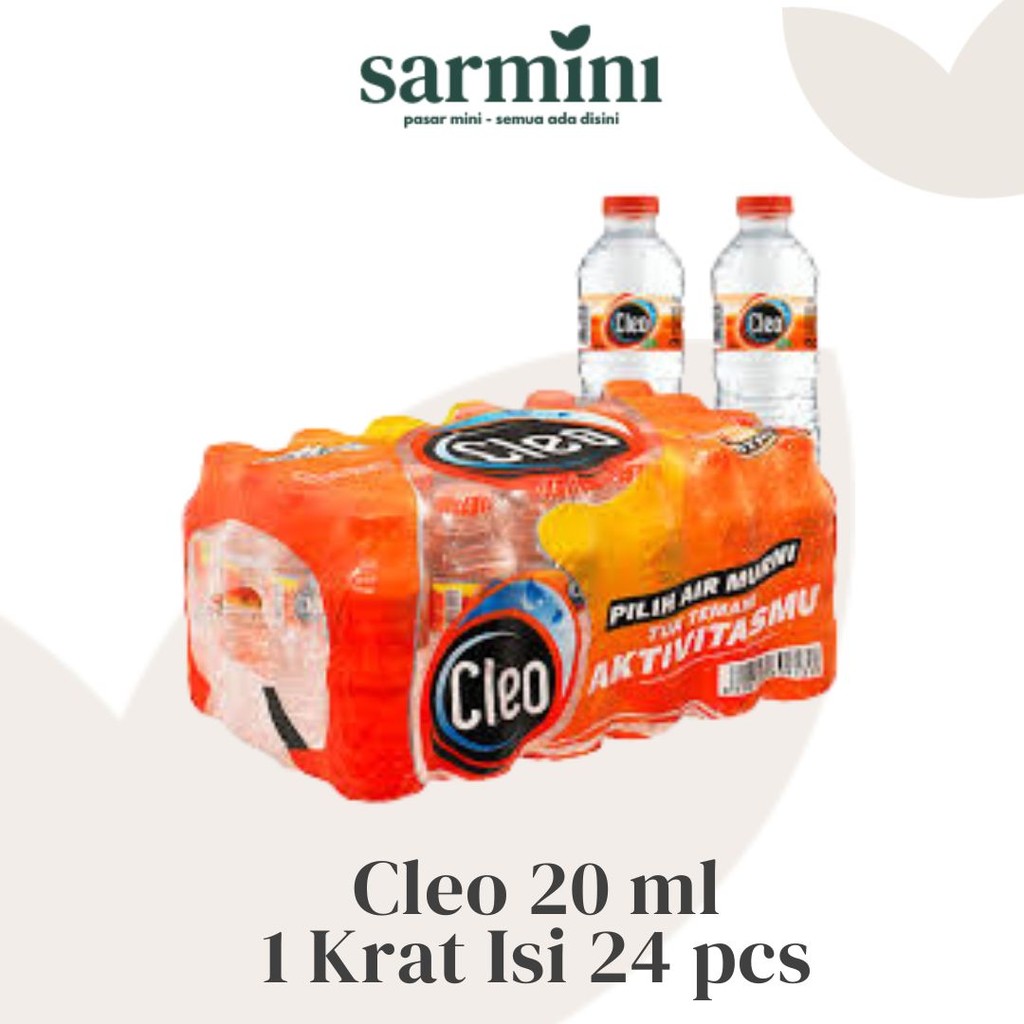 

Cleo Eco Smart Water 220ml 1 Krat Isi 24 pcs