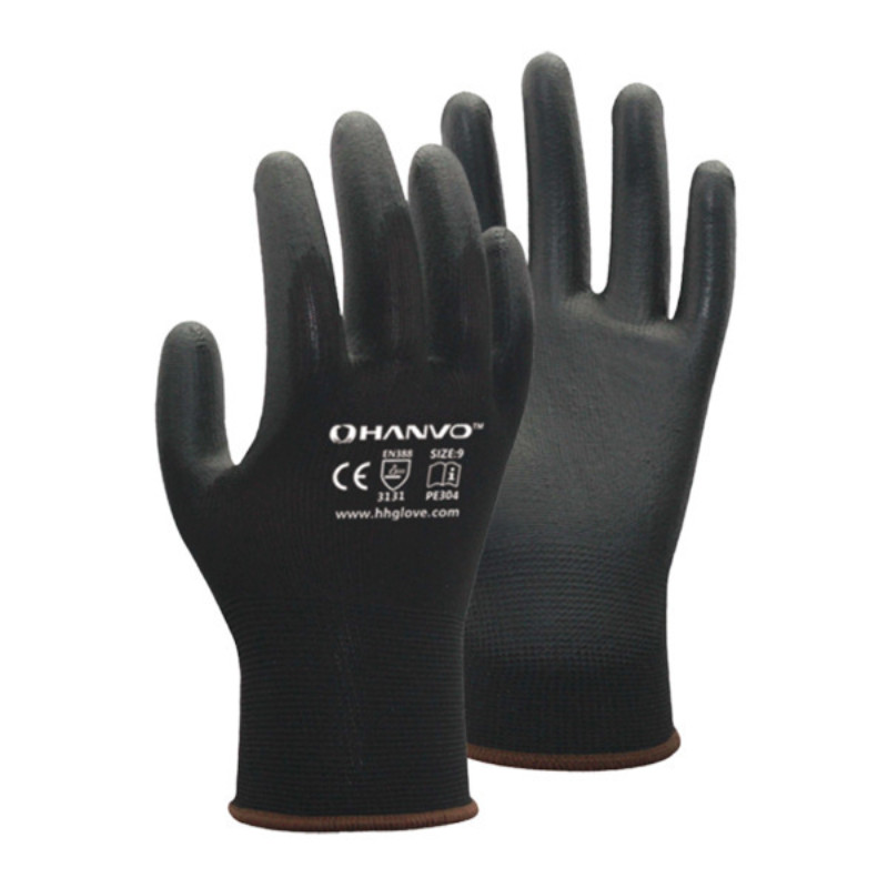 1 pair Knitted Safety Work Gloves Construction Security Garden Rubber Industrial Working Gloves