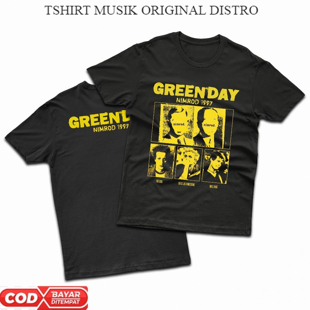 tshirt band GREENDAY Nimrod 1997 Premium original distro | Tshirt green day melodic punk metal | Kao