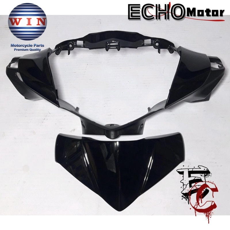 Batok Depan Supra X 125 Helm In 2011 2012 2013 Hitam | front handle cover WIN | kepala lampu motor h