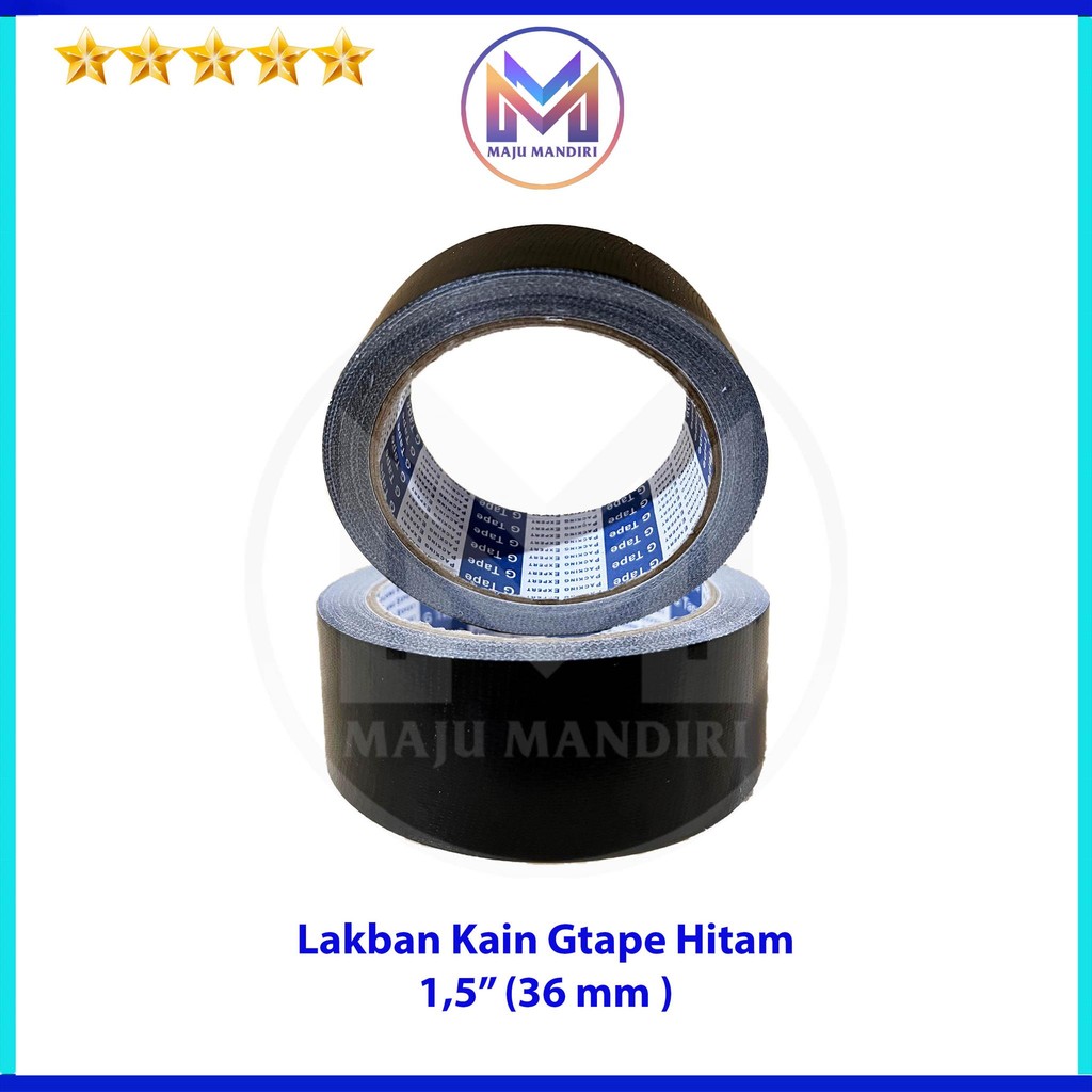 

Lakban Kain G Tape 36mm x 12 Meter / Cloth Tape 1,5 In Hitam