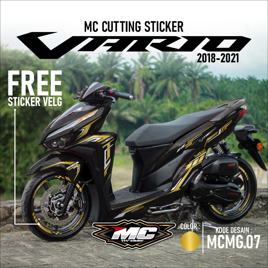 STRIPING CUTTING MOTOR STIKER HONDA VARIO 125 & 150 NEW TERBARU 2018 2019 2020 2021 FREE VELG SKOTLE