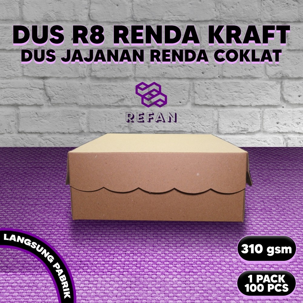 

Box Dus Nasi Kraft Renda R8 18x18 Kotak Katering 310gsm VICTORY JPN