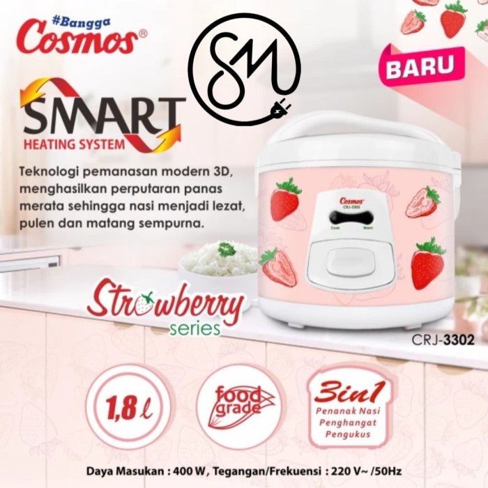 Magic com Cosmos CRJ-3302 S 1.8 Liter CRJ3302S Strawberry series