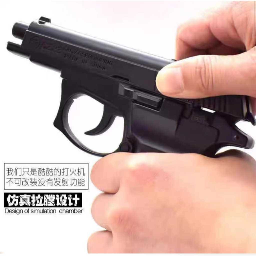 Korek Api Model Pistol Z83 Full Besi Bisa Di Kokang Seperti Asli. Korek Gas Pistol Makarov Bisa Di
