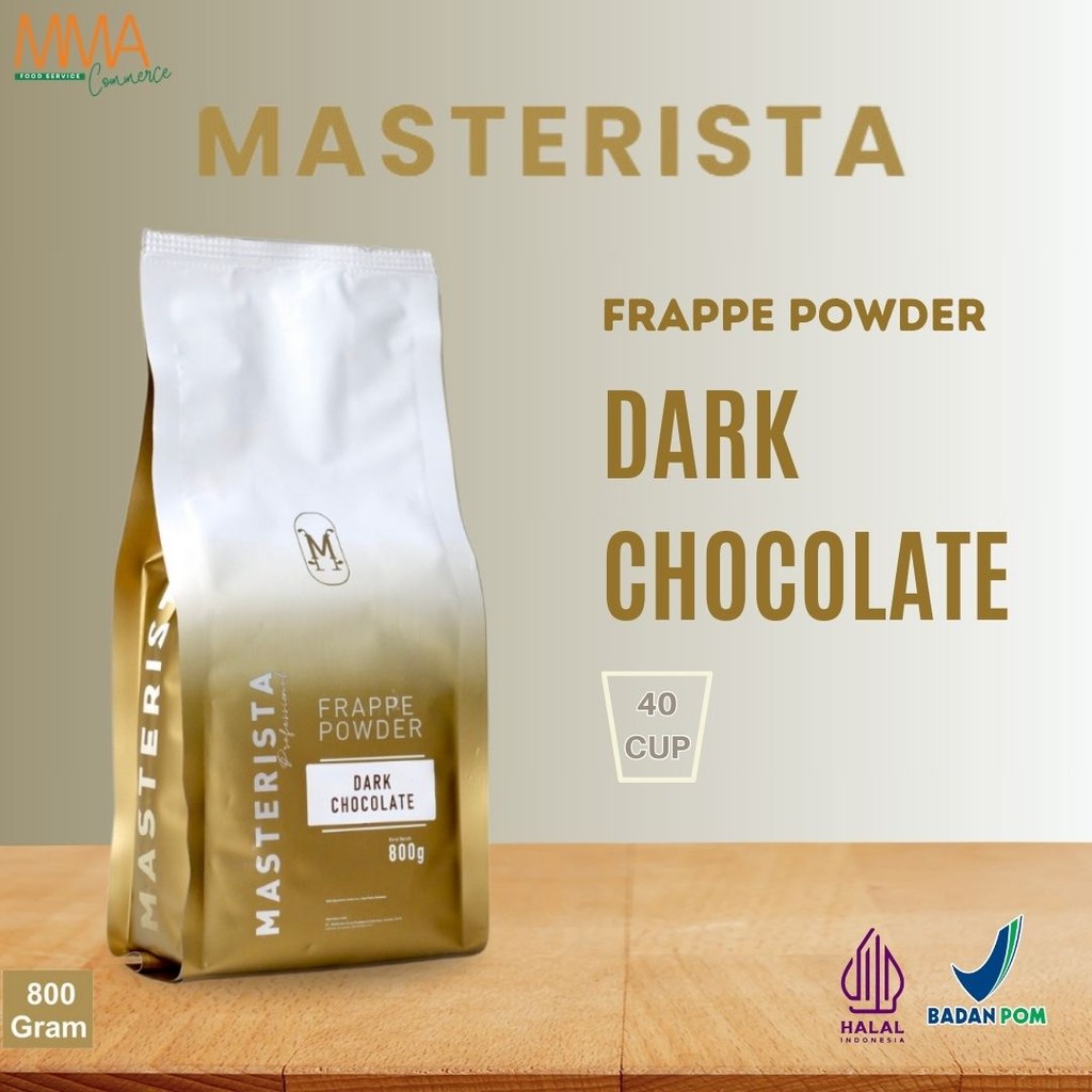 

Masterista Frappe Dark Chocolate Masterista 800gr / Bubuk Minuman Dark Cokelat 800gr / Minuman Bubuk