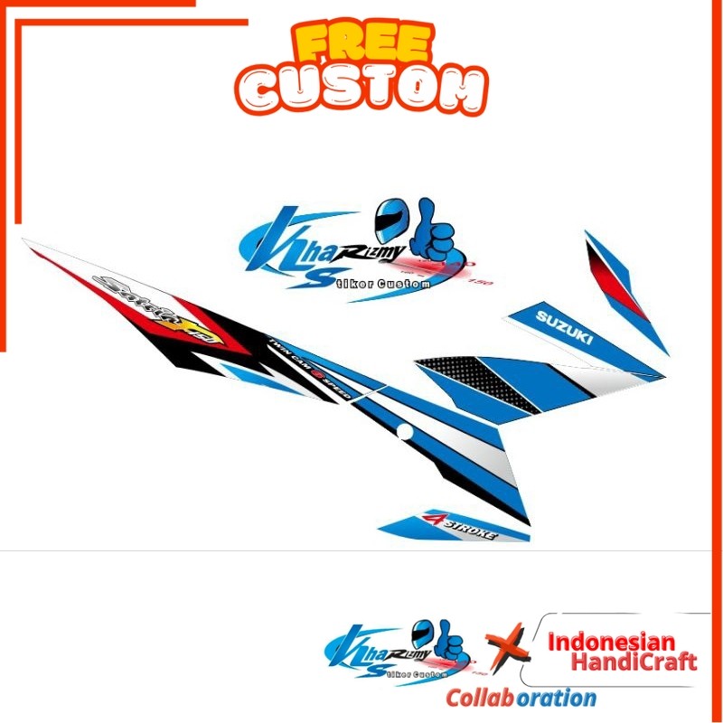 striping satria fu fi (injeksi) motif custom satria cbu, ckd