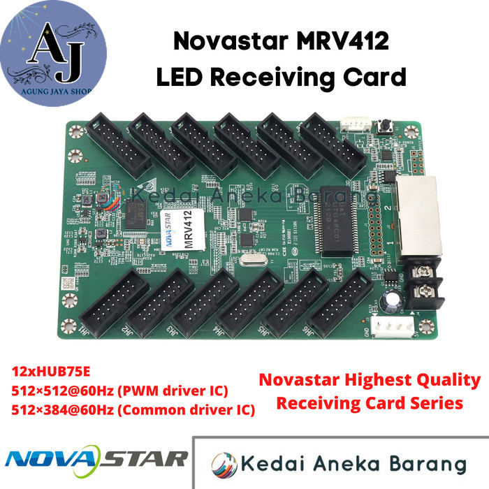 AJstore - Novastar MRV412 LED Receiving Card RC Videotron HUB75 MRV336 MRV330 Ori
