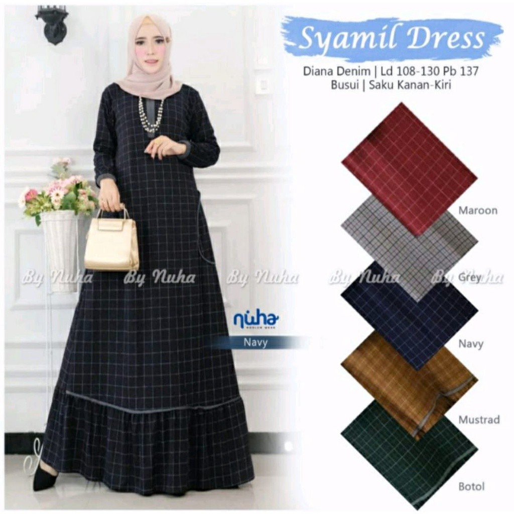 JMY - Dress Busui Terbaru Syamil Dress by Fashion Solo