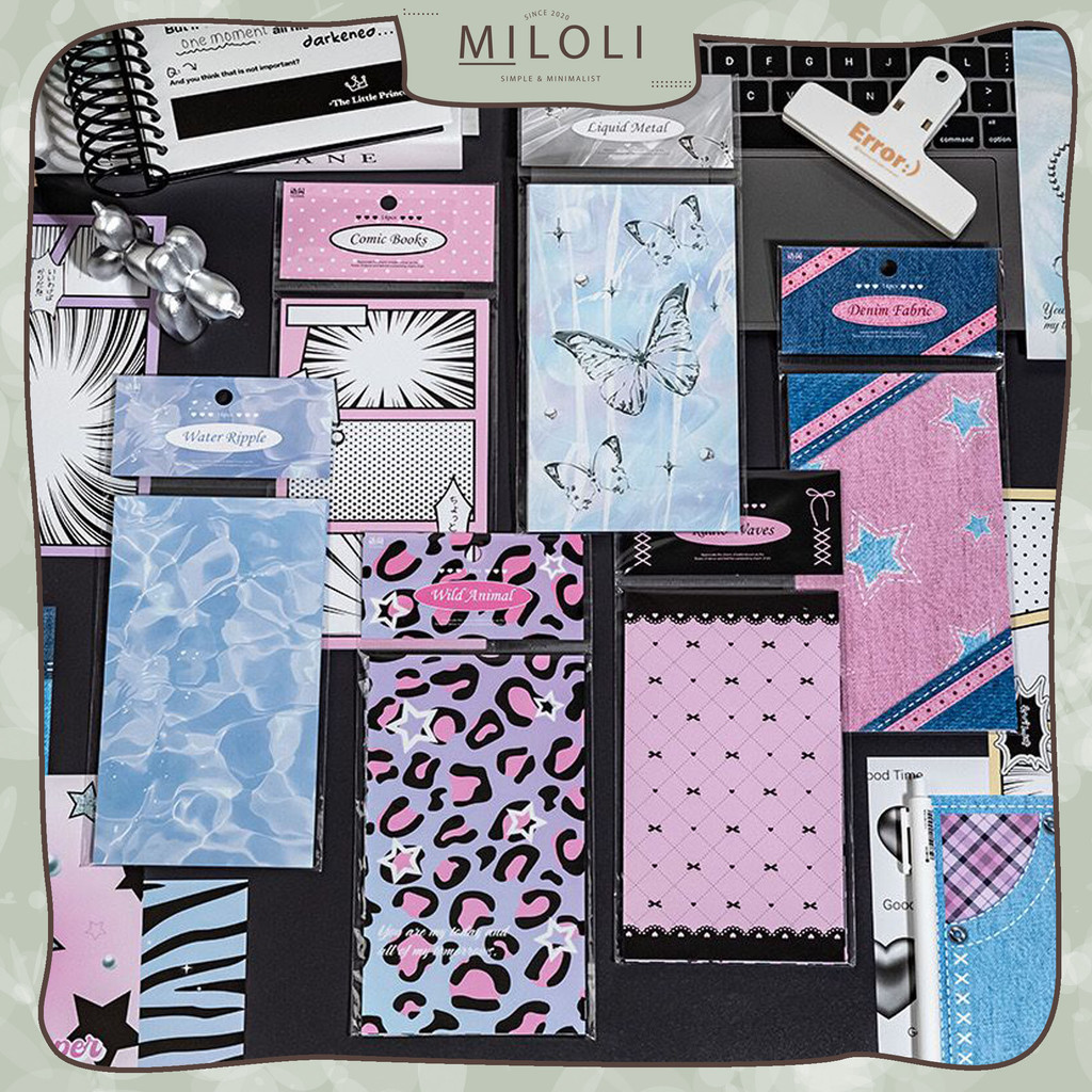 

[MILOLI] 14Pcs STICKER TIME SERIES Cute Lovely Art Paper Stiker DIY Diary Jurnal BUJO Planner Deco Stiker Hias - B0487