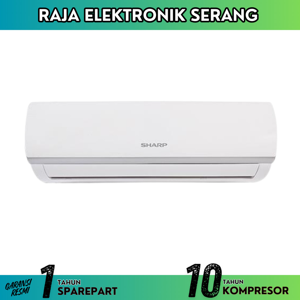 AC SHARP 1 PK - AH 09 ZCY - TURBO COOL + PEMASANGAN