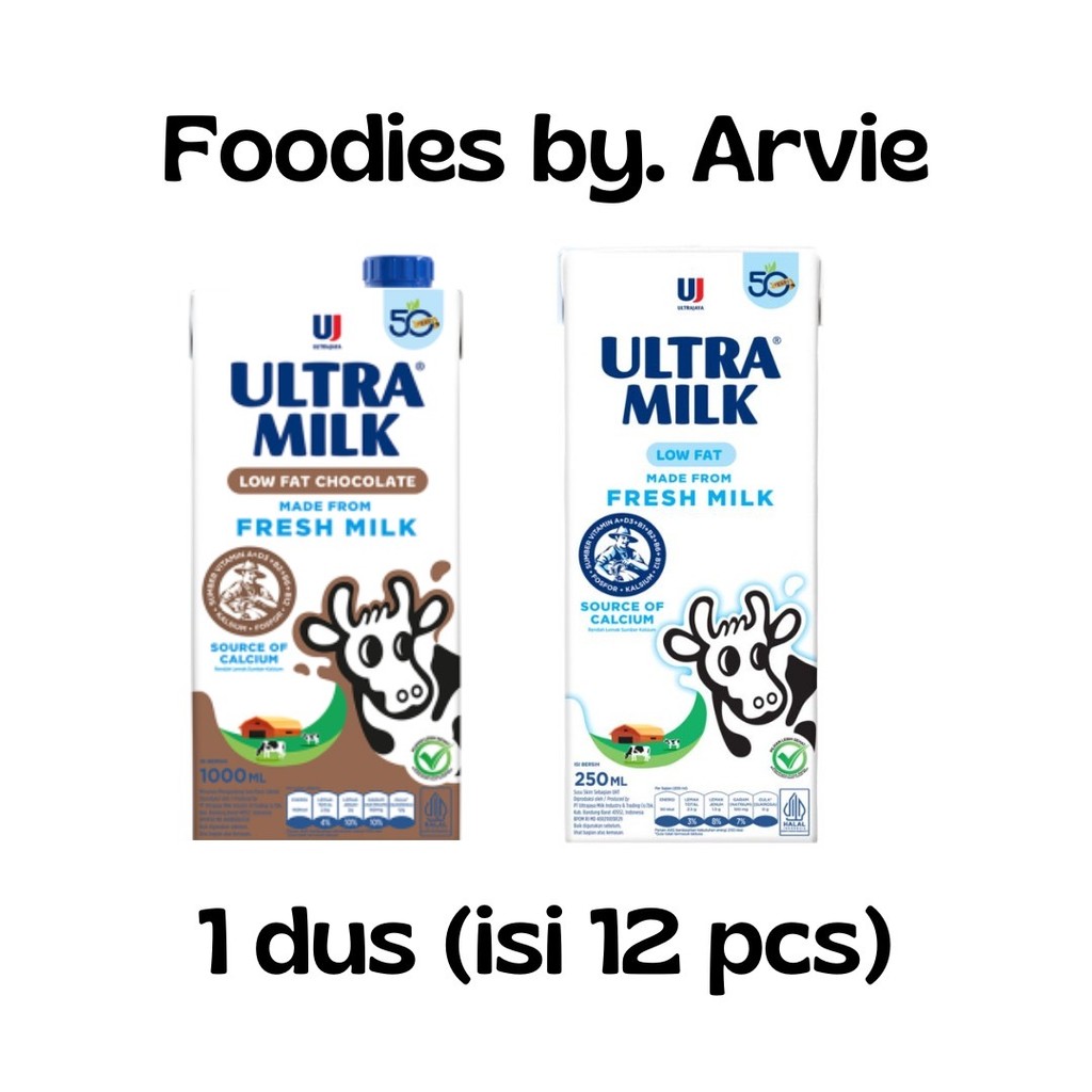 

ULTRA MILK 1L LOW FAT DUS BISA MIX VARIANT (INSTAN/SAMEDAY)