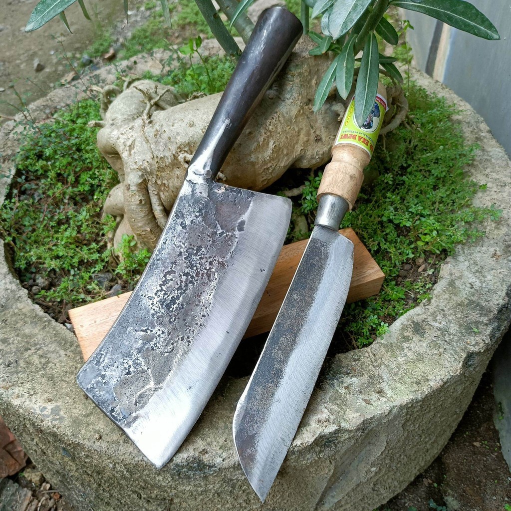 pisau daging baja tebal/ pisau daging baja tajam/ pisau cacah tulang/ pisau potong ayam/ pisau cacah