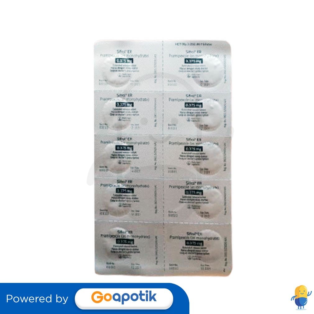 Sifrol Er 0.375 Mg Alublister 10 Tablet