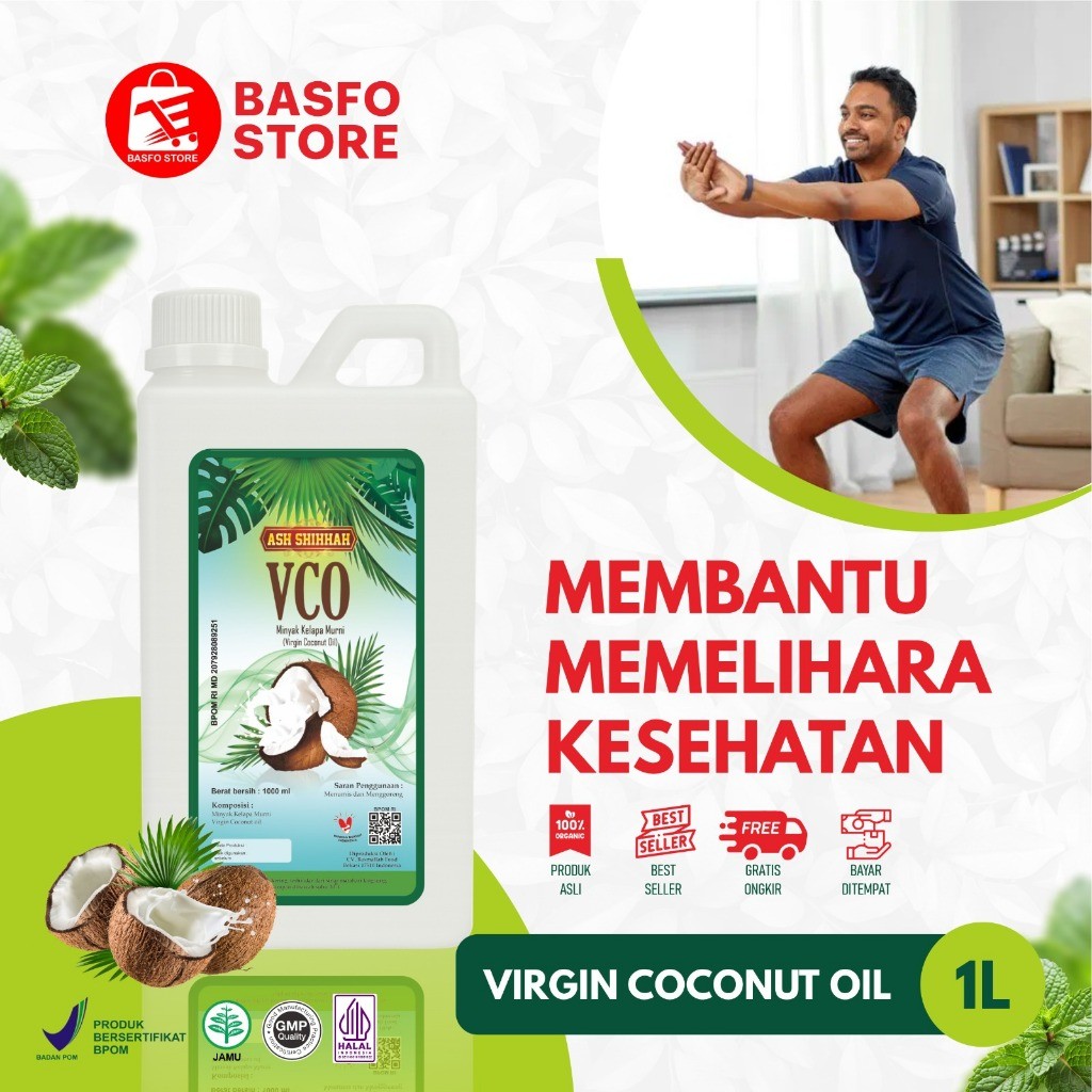 

Extra Virgin Coconut Oil VCO 1LITER - Ash Shihhah Minyak Kelapa Murni Non Kolesterol Sehat