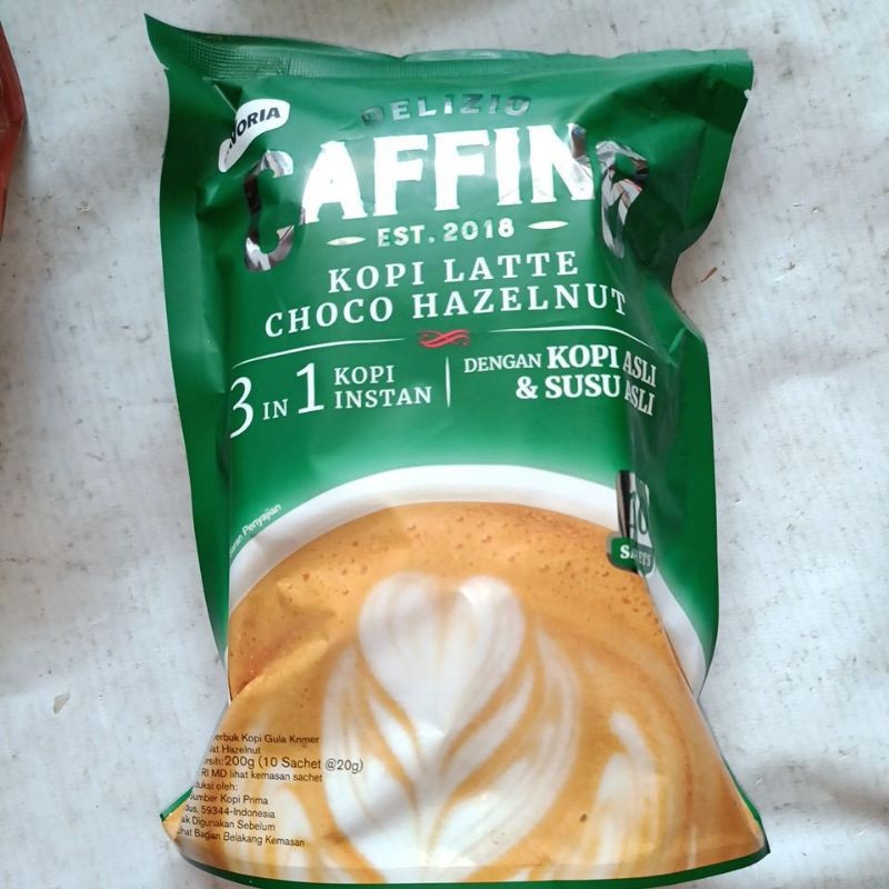 

Ready caffino kopi latte choco hazelnut 10sachet@20g, 1karton@20pouch