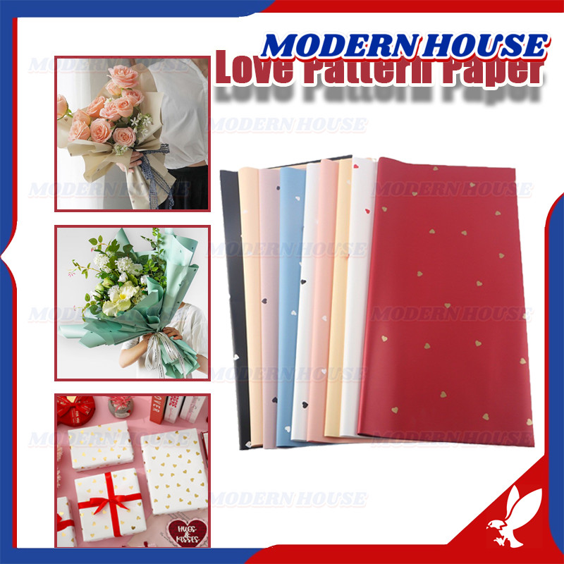 

Wrapping Paper Kertas Buket LOVE Polkalove Cellophane / Kertas Kado Ecer KB6134