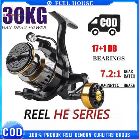 Full HouseReel Pancing HE1000 - 7000 10 Kg / Reel Pancing Murah Kuat Power /Gulungan Pancing Ikan Lo