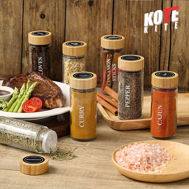 Botol Bumbu Kaca Botol Bumbu Rempah Dapur 【 KOTE KITE 】