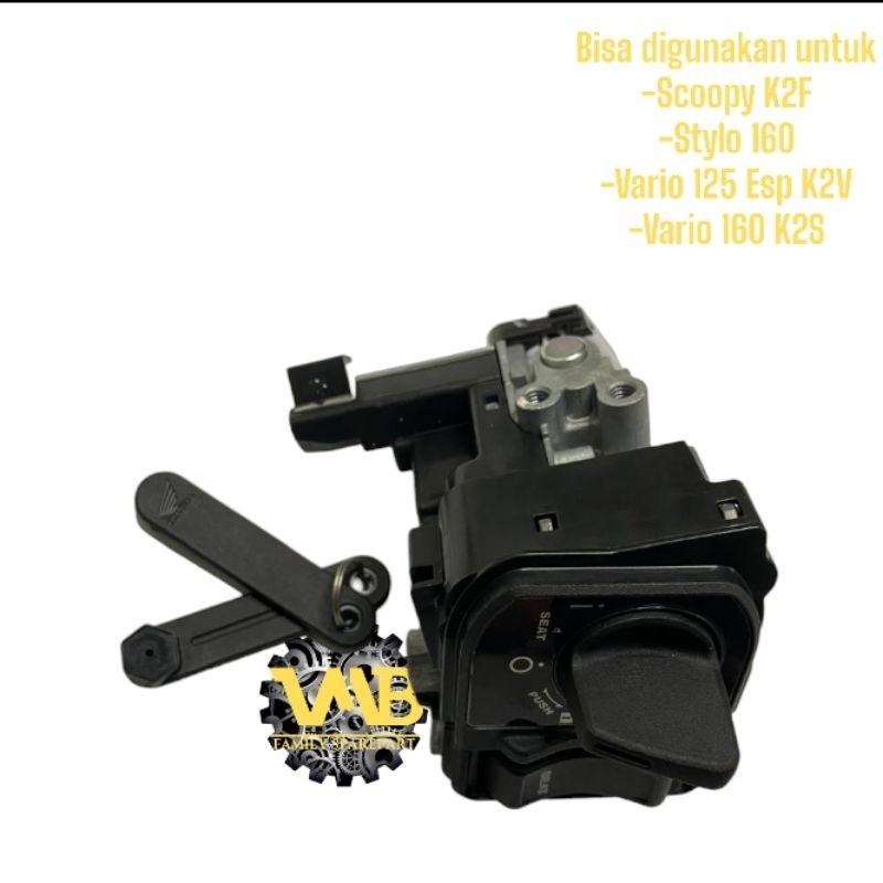 Kunci Kontak Keyless Set Switch Handle Lock Honda Motor Vario 160 Vario 125 Stylo 160 Scoopy New K2S