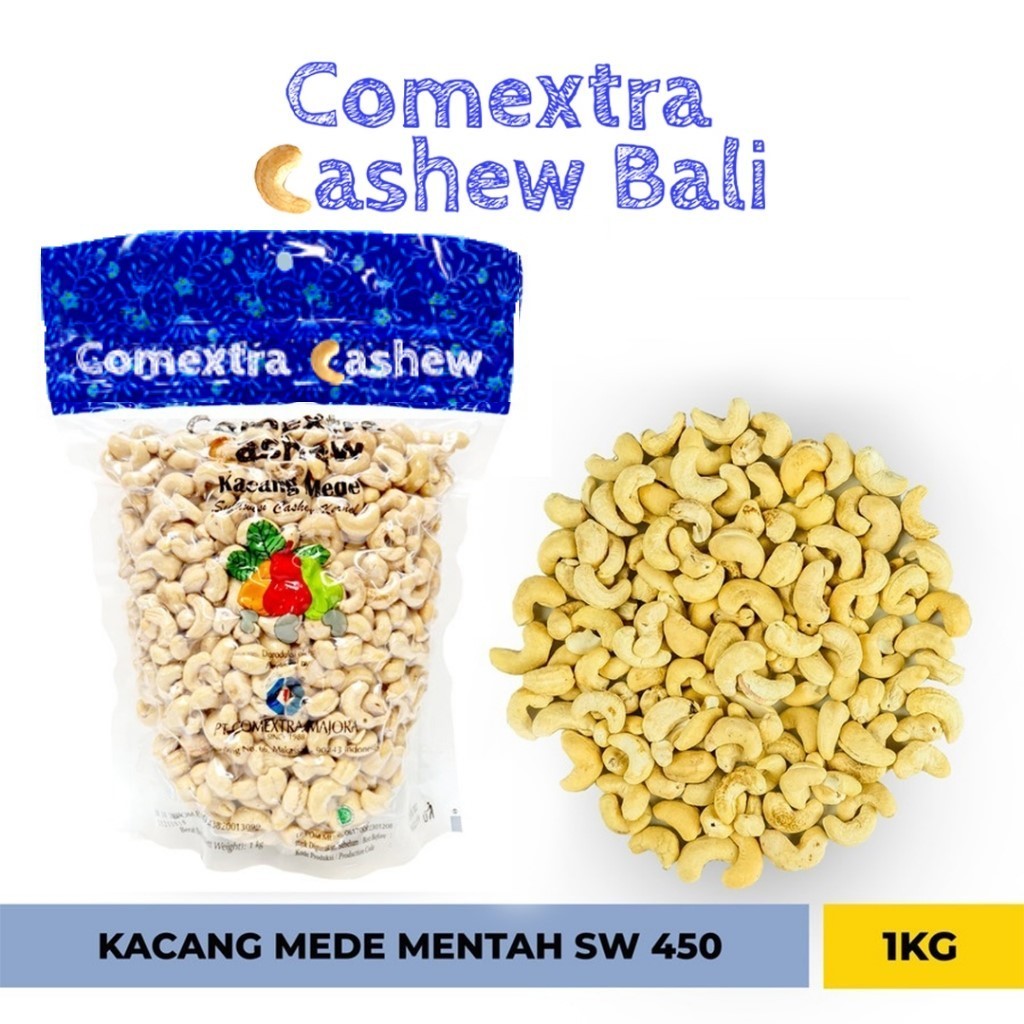 

Kacang Mede Comextra Mentah Utuh S 450 1 Kg - Cashew Mete Mente (Bali)