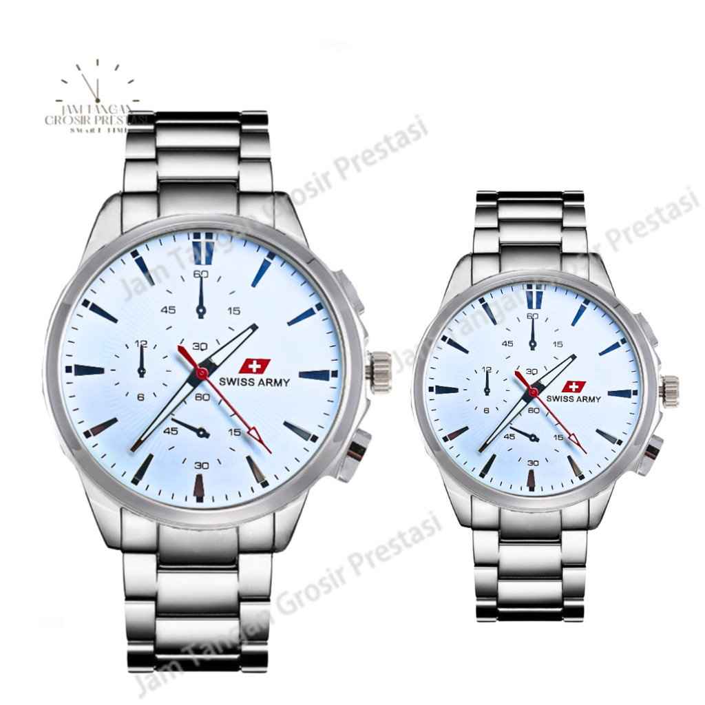 【COD】 Jam Tangan Couple Jam  Rantai baru dengan Rantai Elegan:Polos-Rantai stainless dengan Gaya sed