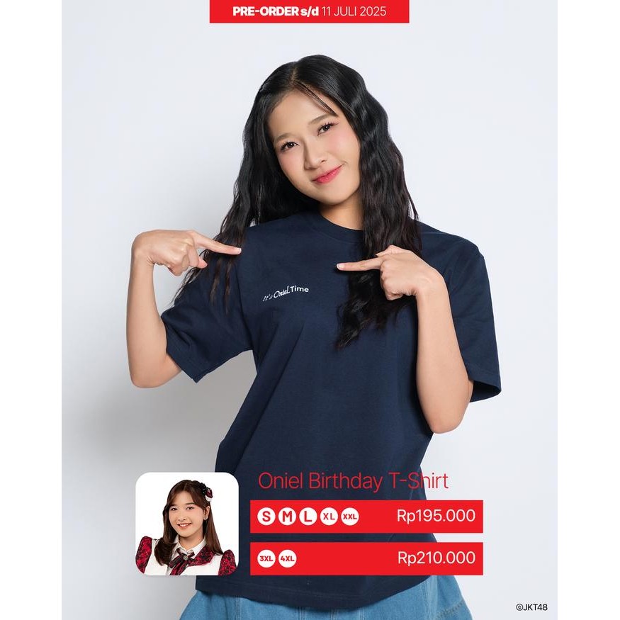 Kaos JKT48 Birthday T-Shirt Cornelia Vanisa oniel 2025