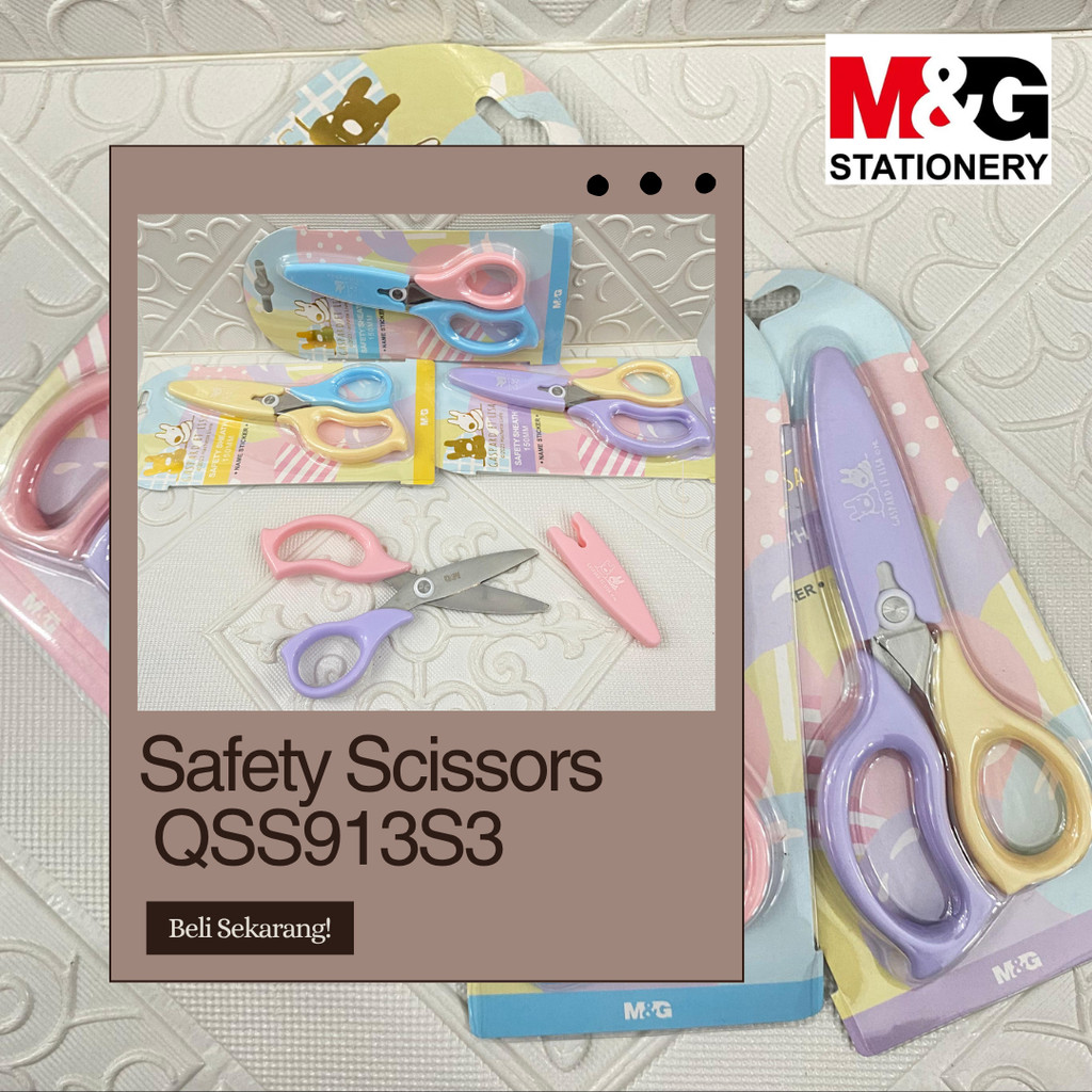 

M&G Scissors & Blades QSS913S3 Transparent/Gunting Warna Pastel Ganda