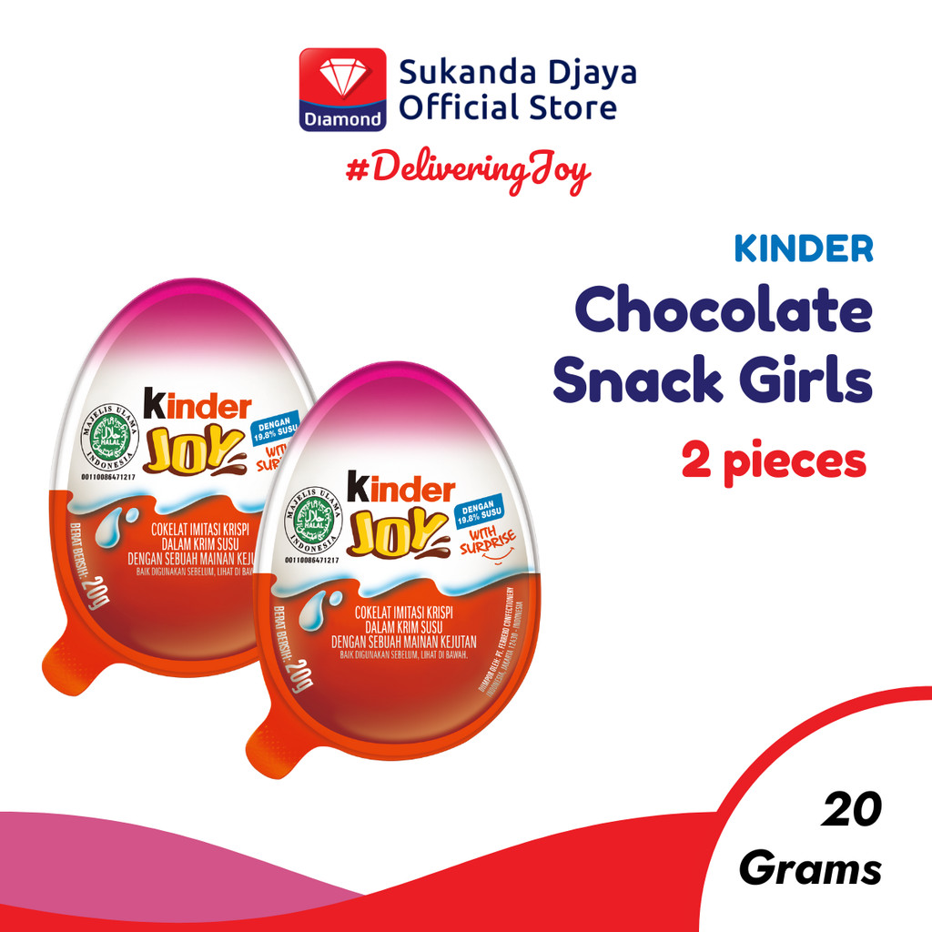 

Kinder Joy Girls Chocolate Snack 20 gr - Twin Pack