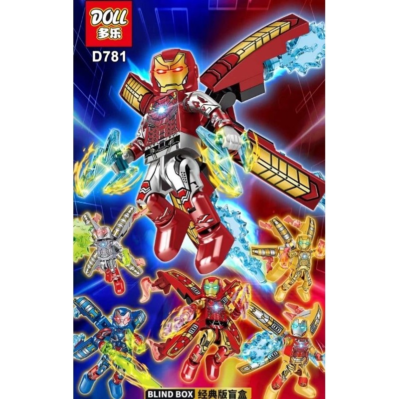 Station minifigure Action figure iron man Ironman full artikulasi MK5 MK3 MK21 MK42 Iron Patriot War