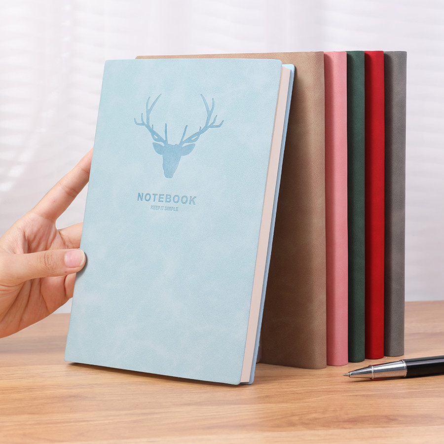 

Popular A5 size deer head notebook, business notebook, portable diary, office meeting sketbook, 180 pages