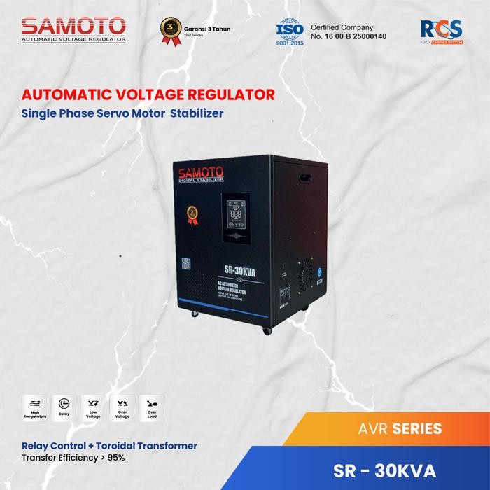 SAMOTO Relay Stabilizer 30KVA AVR Stabiliser 30000VA Relay Controlled Series SR30KVA