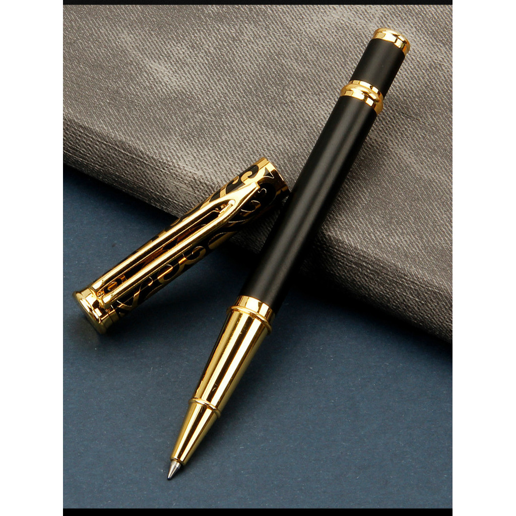 

High Quality Luxury Metal Gel Pen Sculpture Pattern Roller Pen Office School Stationary Pen 1.0mm Customized Logo Name Gift