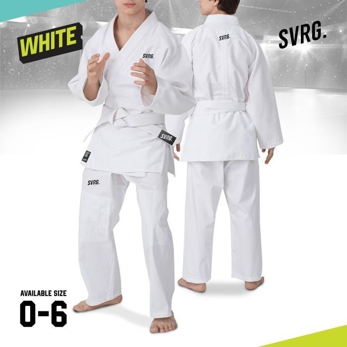 SVRG. Gi Judo Pakaian Judogi - Baju Keikogi - Baju Judo Satu Set - Putih, 0