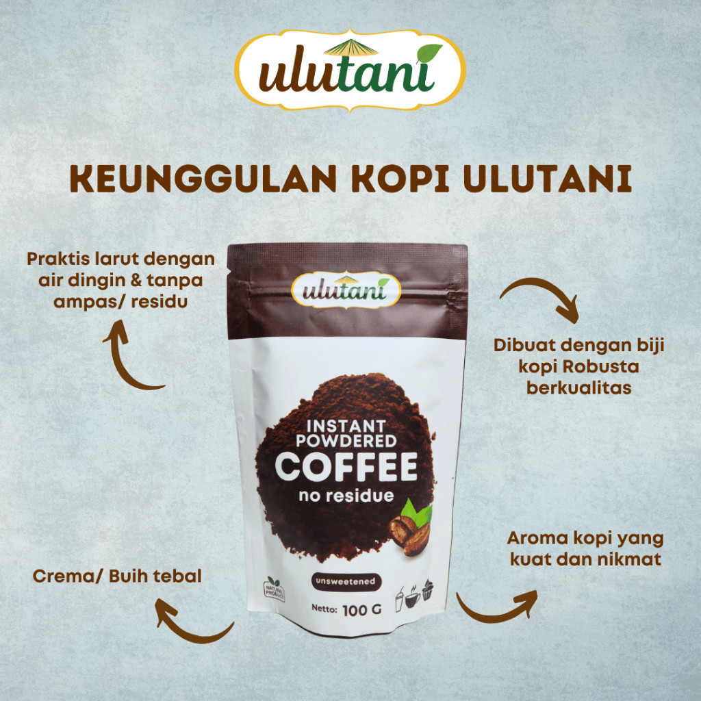 

JAMIN MURAH !!!Instant Coffee Tanpa Ampas / Kopi Instan Tanpa Ampas Ulutani 200 gr(BISA LANGSUNG ORDER)