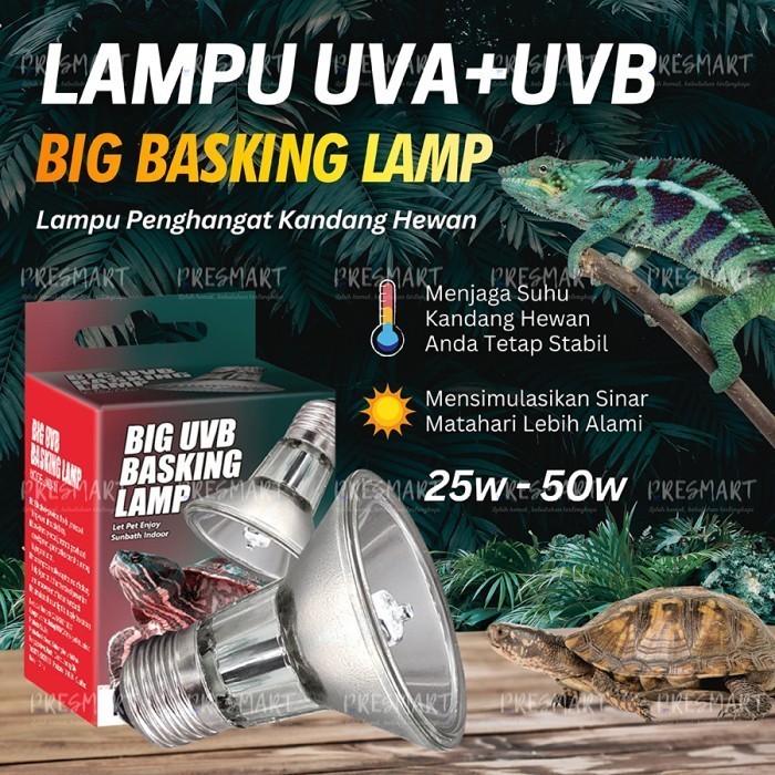Lampu UVA UVB Besar Nomoy UVA UVB Penghangat Reptile Sulcata Kura