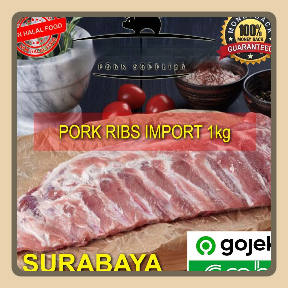 

Pork Ribs Import / Iga Babi Murni Spesial DAGING TEBAL - 1kg