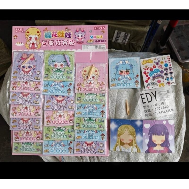 

Paket Usaha 20Pc Stiker Wajah / Stiker dress / Stiker Jendela