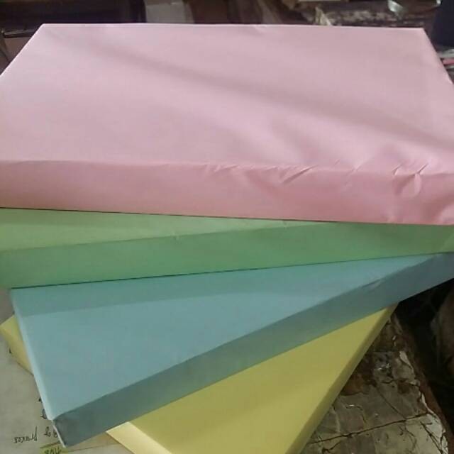 

Kertas HVS warna 55gr folio / f4 pink, biru, hijau, kuning