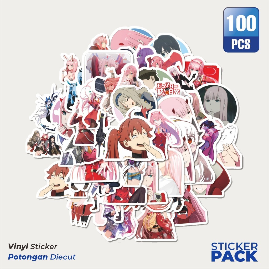 

Stiker Vinyl Sticker Anime Darling In The Franxx Waterproof Aesthetic- Untuk Laptop, Motor, dan Helm - Paper Stationery Pack