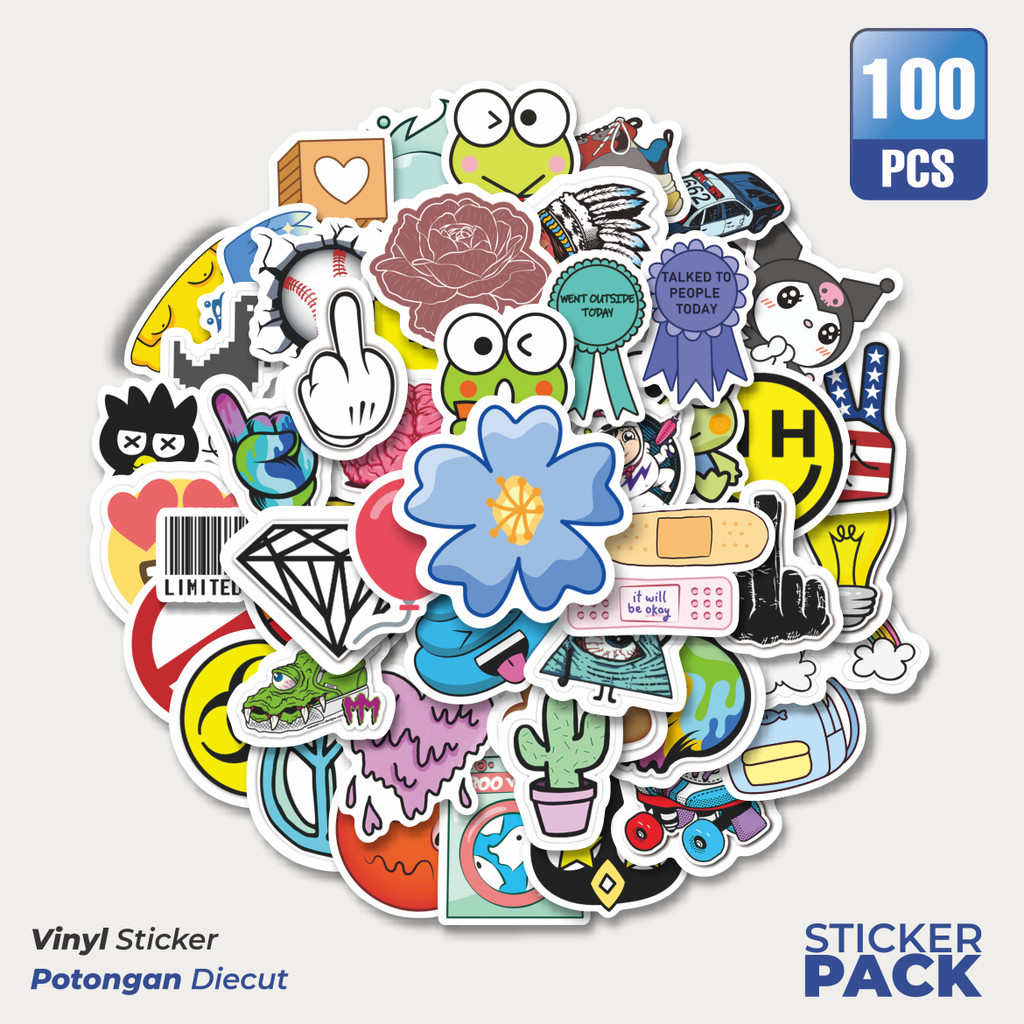 

Stiker Vinyl Noob Pack Stiker Random V2 Stiker Waterproof Aesthetic- Untuk Laptop, Motor, dan Helm - Paper Stationery Pack