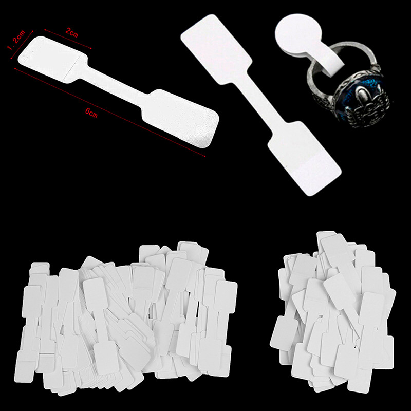 

50/100Pcs Blank price tags necklace ring jewelry labels paper stickers